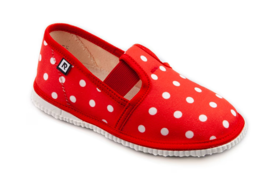 RAK papuče červené bodky